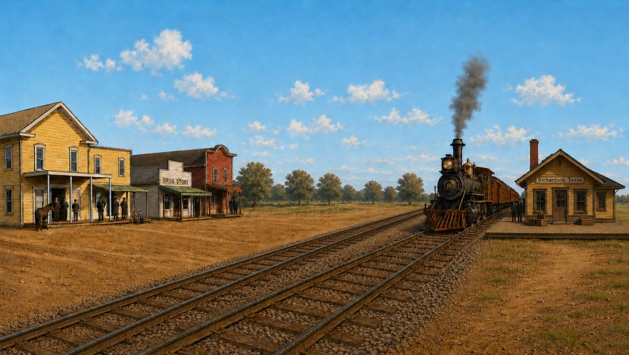 The 1873 Richardson train depot imagined